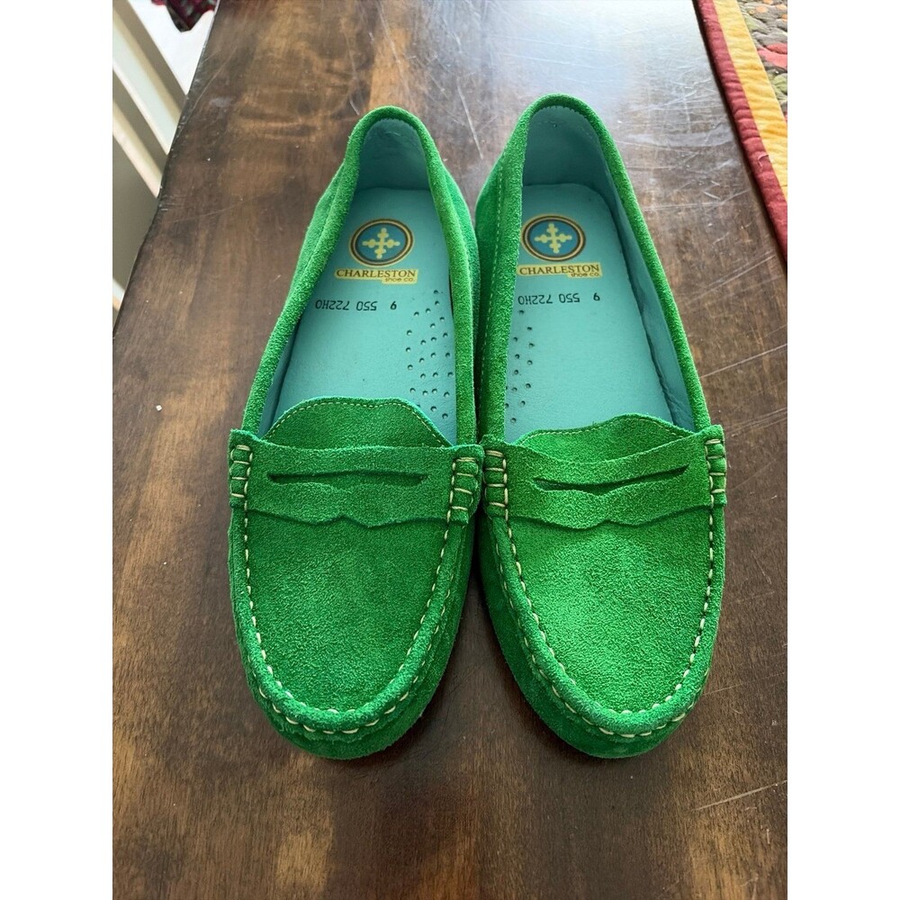 Charleston Green Suede Loafer Shoes Women's Size 9